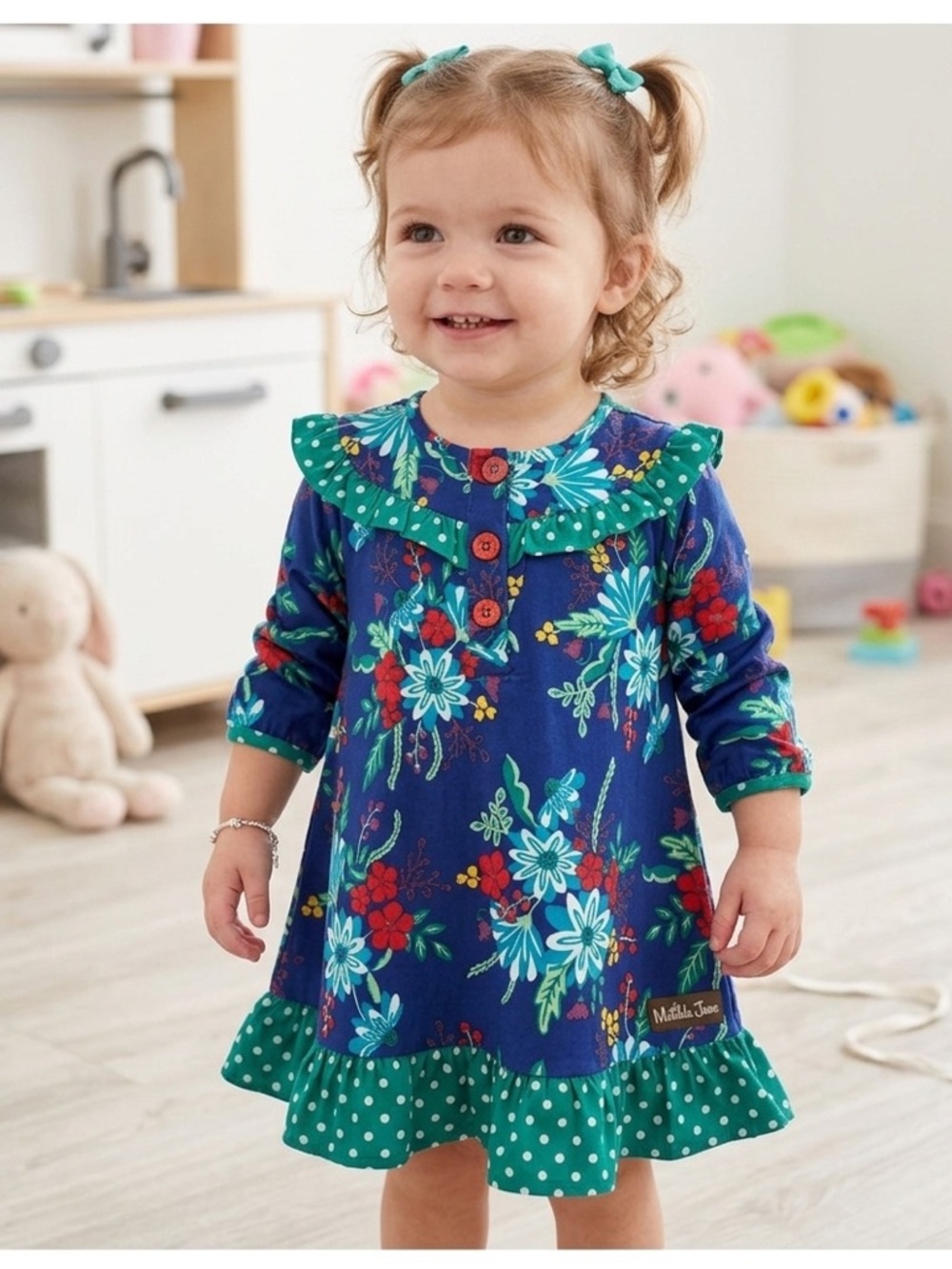 Matilda Jane Blue Floral Kids Dress